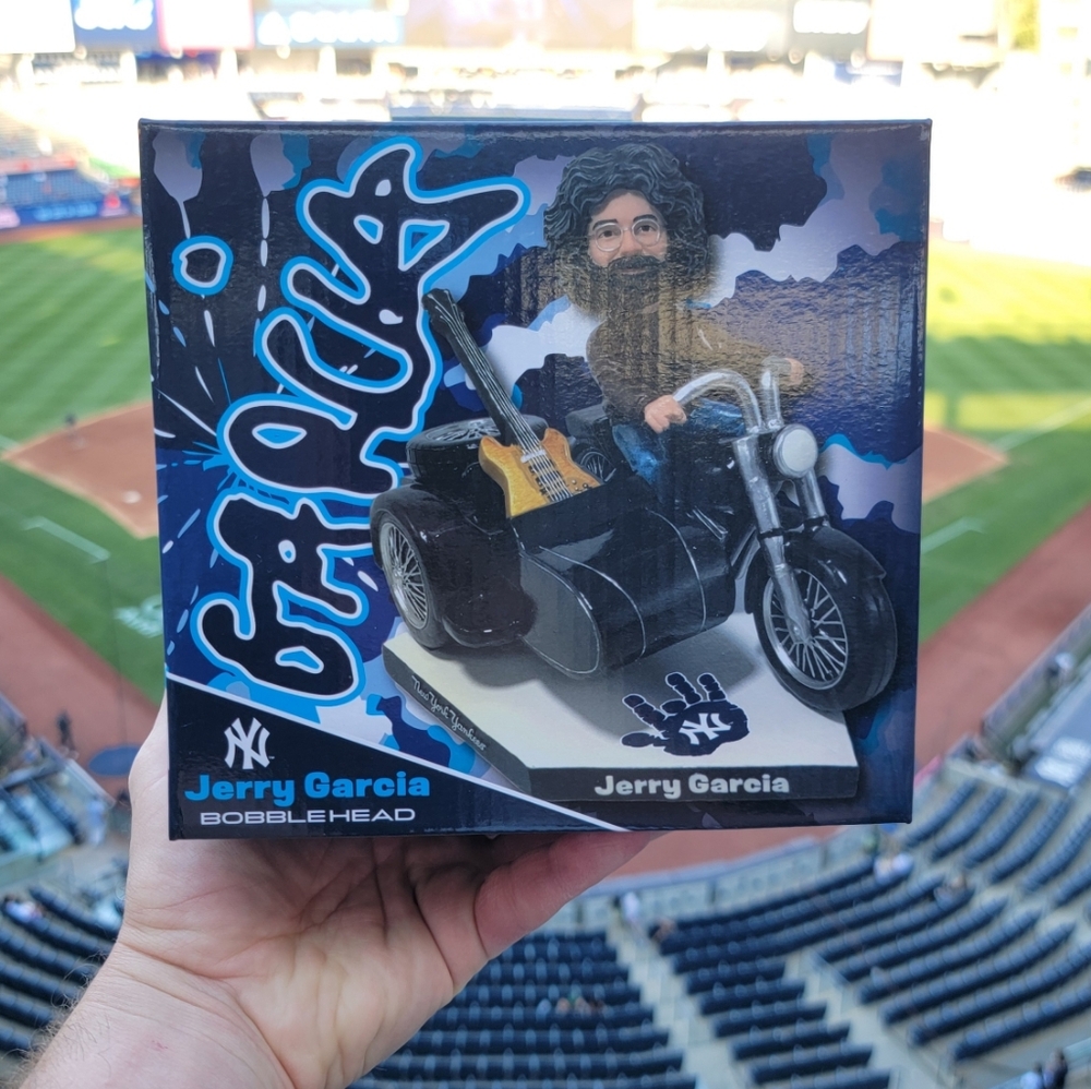 Yankees Jerry Garcia Grateful Dead Motorcycle Bobblehead Giveaway on 08/08/25